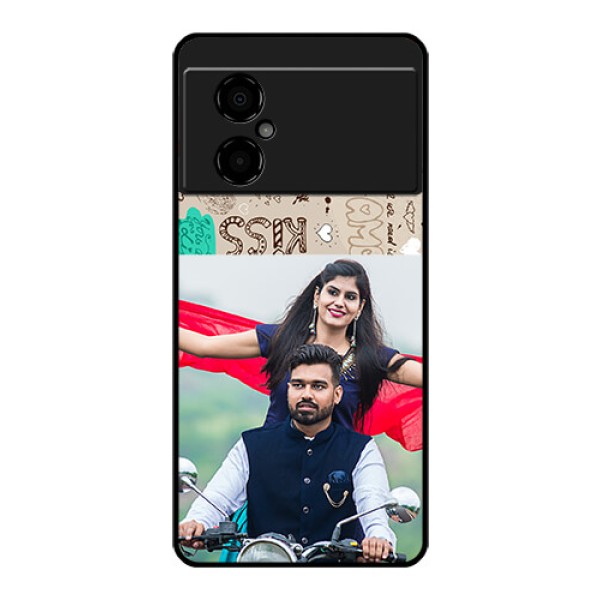 Poco M4 5G Custom Glass Phone Case - Love Doodle Pattern