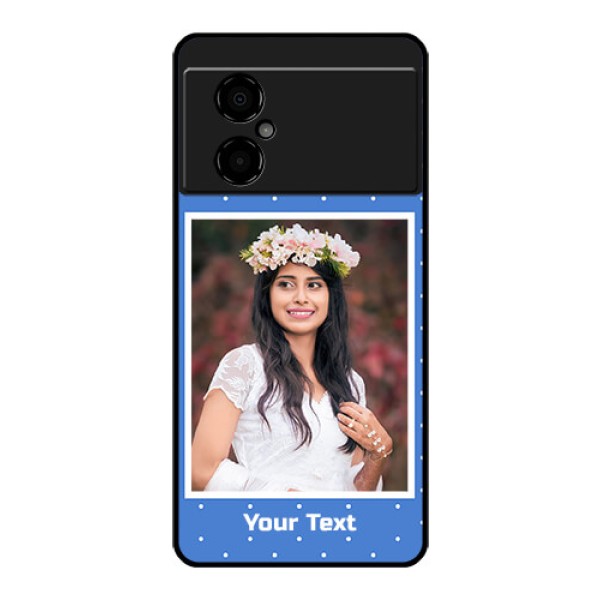 Poco M4 5G Photo Printing on Glass Case - Polka dots design