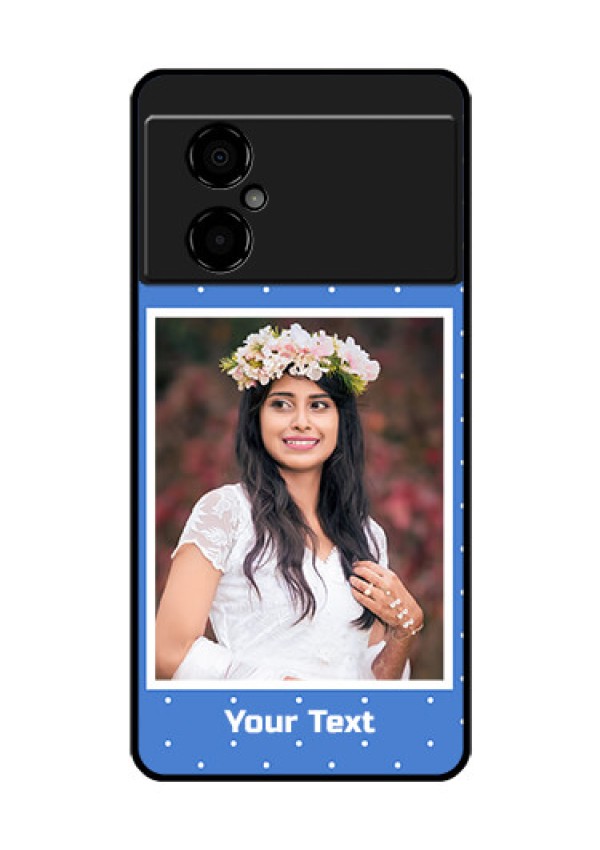 Poco M4 5G Photo Printing on Glass Case - Polka dots design