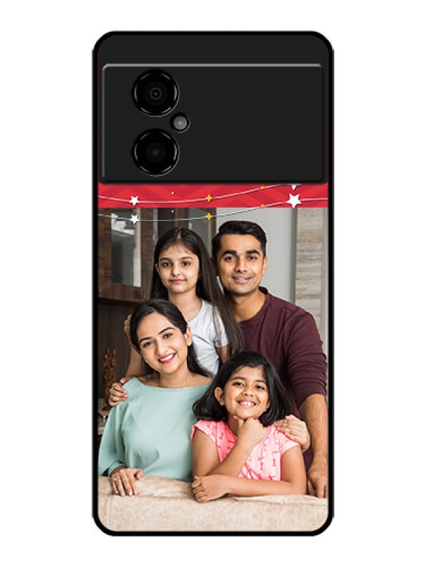 Custom Poco M4 5G Personalized Glass Phone Case - Happy Family Design