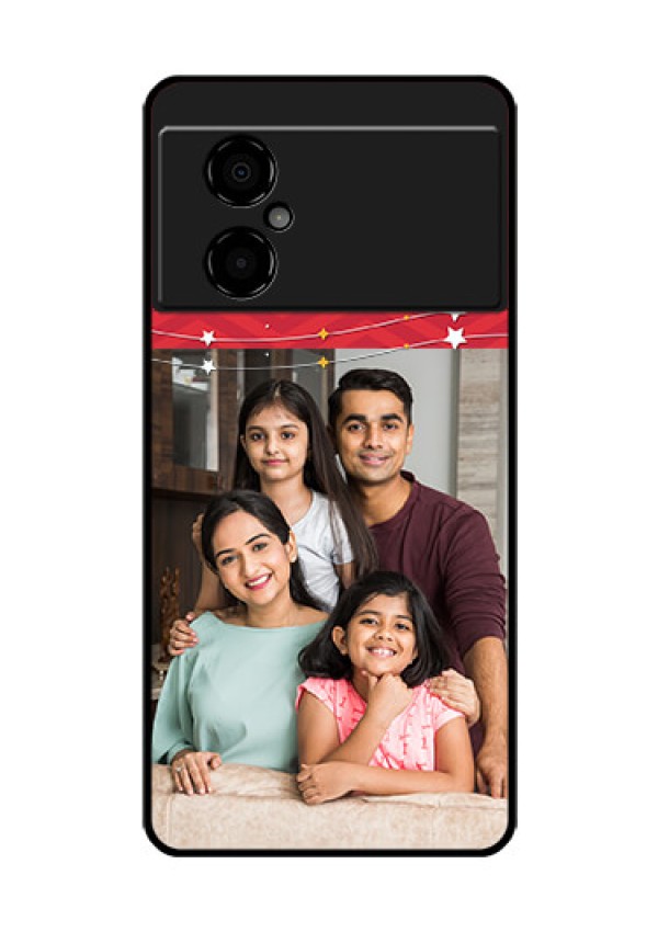 Poco M4 5G Personalized Glass Phone Case - Happy Family Design
