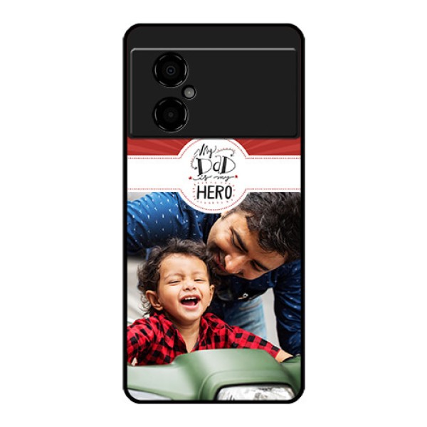 Poco M4 5G Photo Printing on Glass Case - My Dad Hero Design