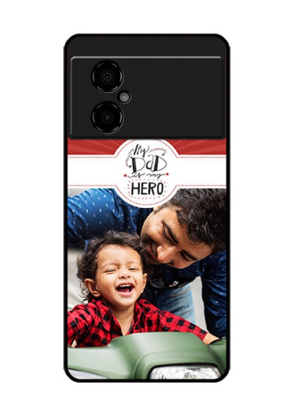Poco M4 5G Photo Printing on Glass Case - My Dad Hero Design