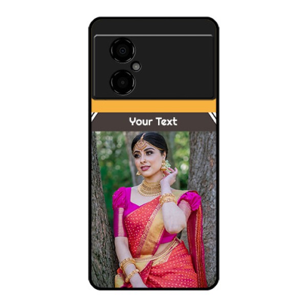 Poco M4 5G Custom Glass Mobile Case - with Family Picture and Icons Poco M4 5G Custom Glass Mobile Case - with Family Picture and Icons