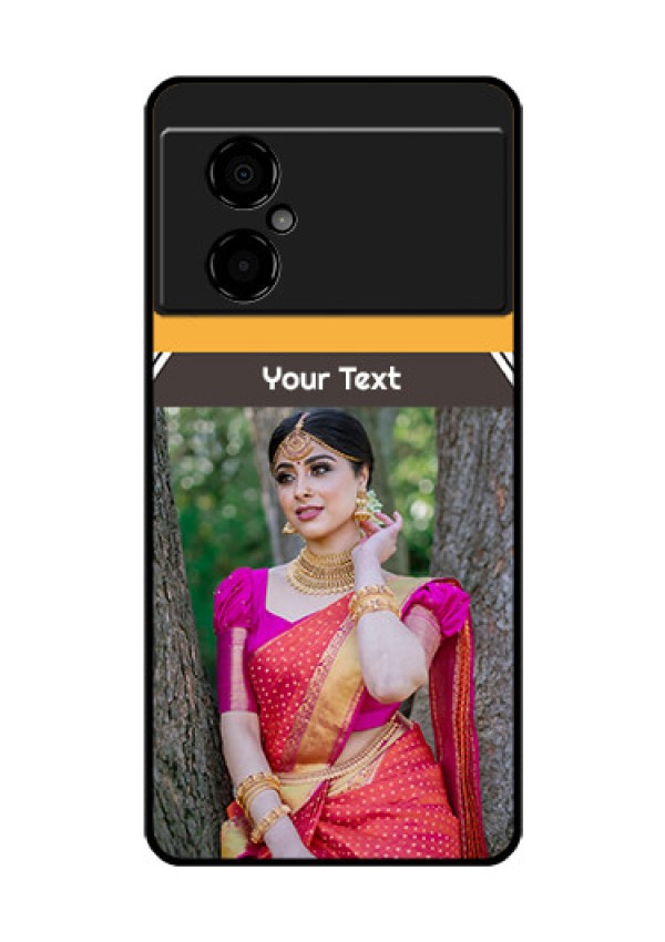 Poco M4 5G Custom Glass Mobile Case - with Family Picture and Icons