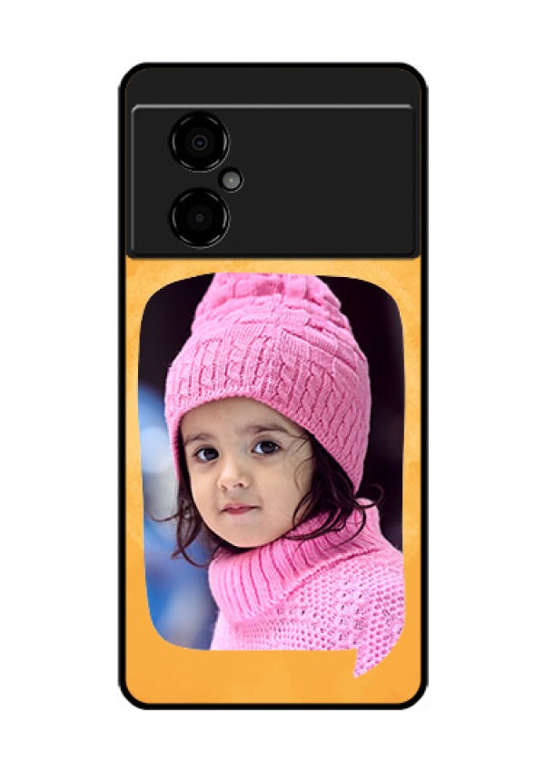 Poco M4 5G Personalized Glass Phone Case - Water Color Design with Bird Icons