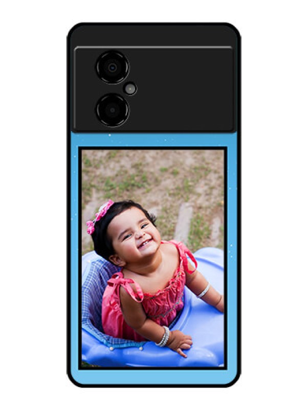 Custom Poco M4 5G Custom Glass Mobile Case - Wave Pattern Colorful Design