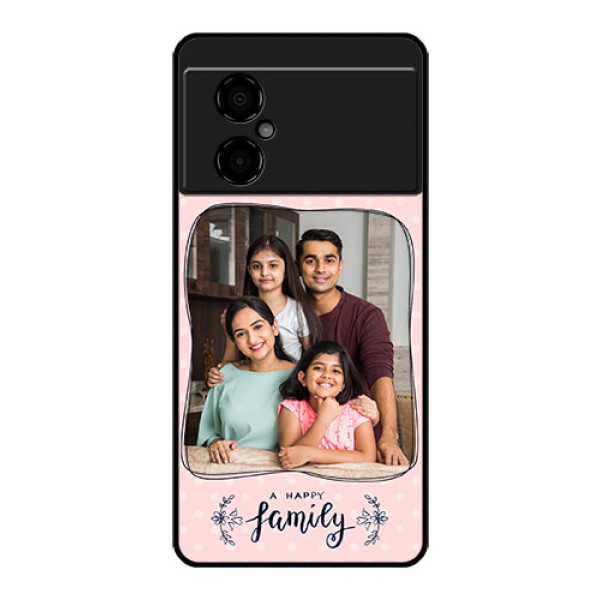 Poco M4 5G Custom Glass Phone Case - Family with Dots Design