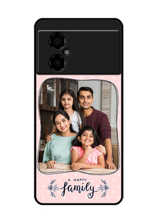 Poco M4 5G Custom Glass Phone Case - Family with Dots Design
