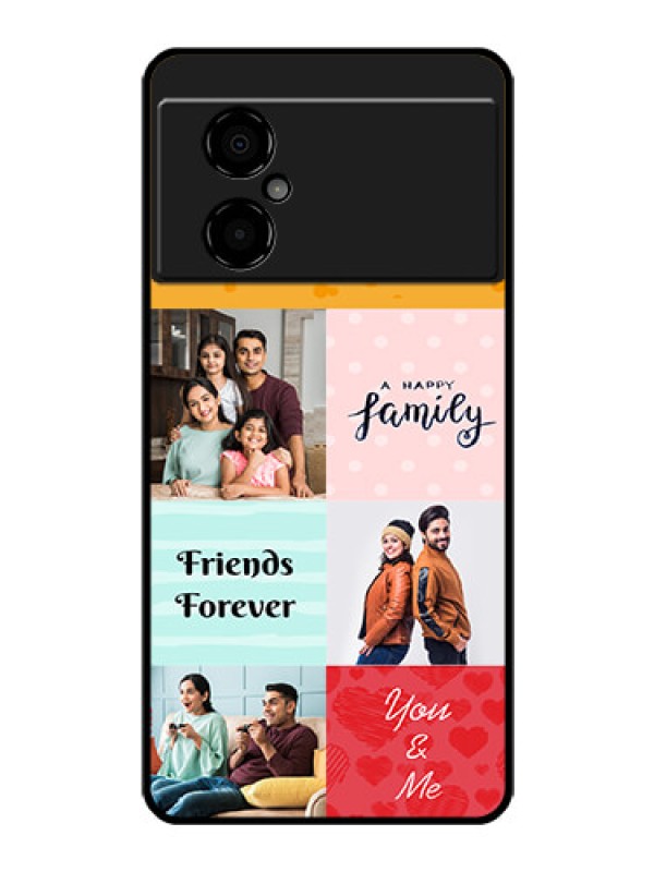 Custom Poco M4 5G Personalized Glass Phone Case - Images with Quotes Design