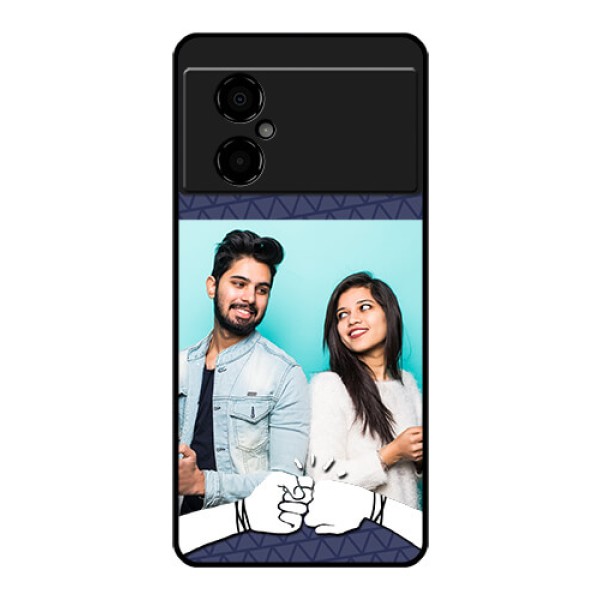 Poco M4 5G Photo Printing on Glass Case - with Best Friends Design