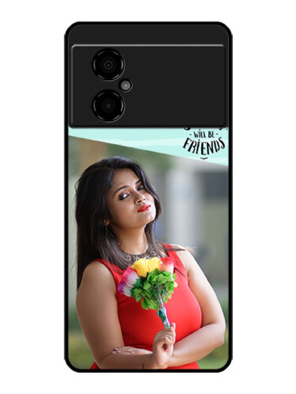 Custom Poco M4 5G Custom Glass Phone Case - Friends Picture Icon Design