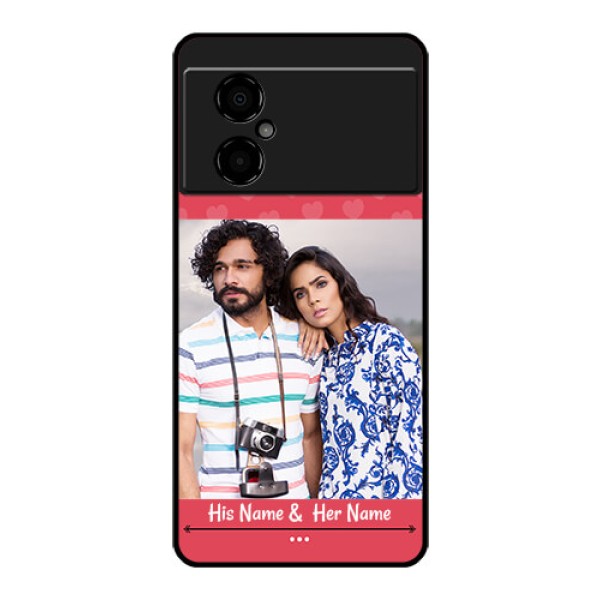 Poco M4 5G Photo Printing on Glass Case - Simple Love Design