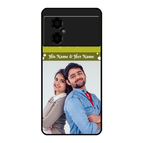 Poco M4 5G Custom Glass Phone Case - You & Me Heart Design