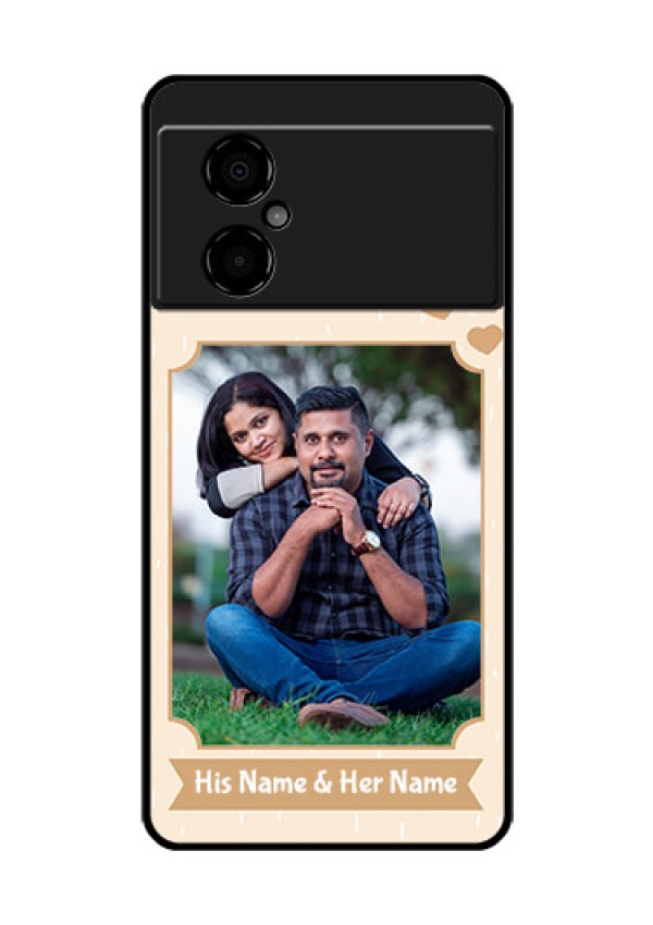 Poco M4 5G Custom Glass Phone Case - with confetti love design
