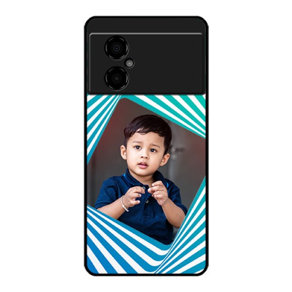 Poco M4 5G Personalized Glass Phone Case - Abstract Spiral Design