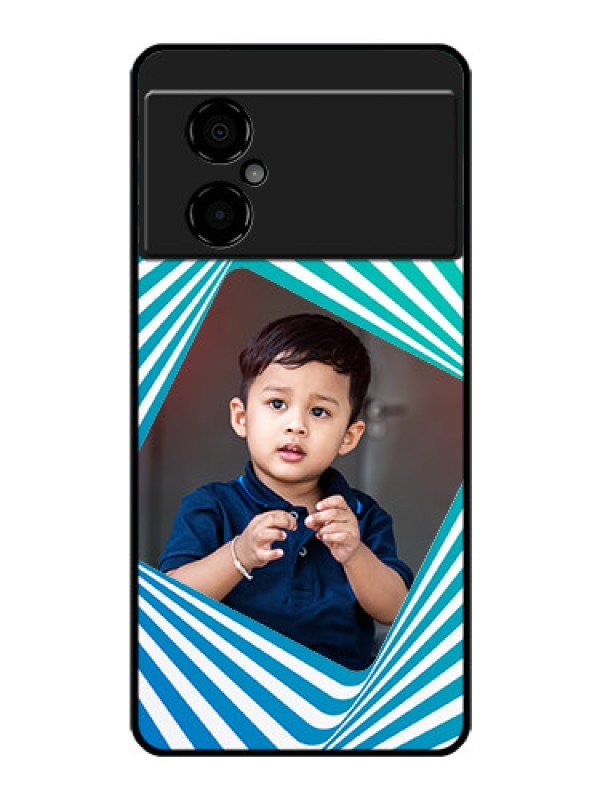 Custom Poco M4 5G Personalized Glass Phone Case - Abstract Spiral Design