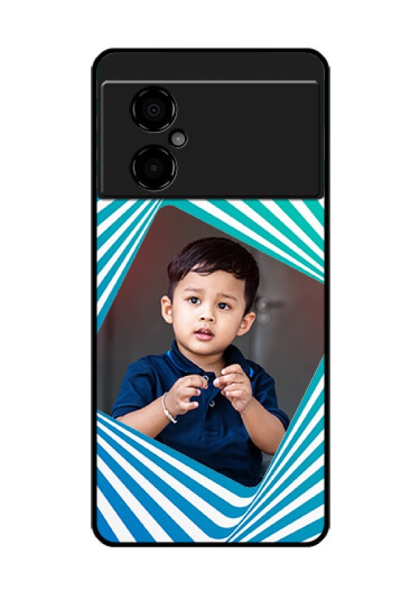 Poco M4 5G Personalized Glass Phone Case - Abstract Spiral Design