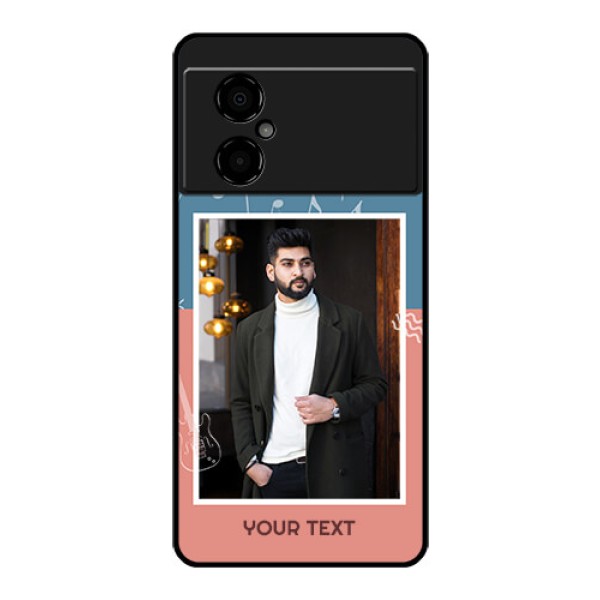Poco M4 5G Photo Printing on Glass Case - with Color Musical Note Design Poco M4 5G Photo Printing on Glass Case - with Color Musical Note Design