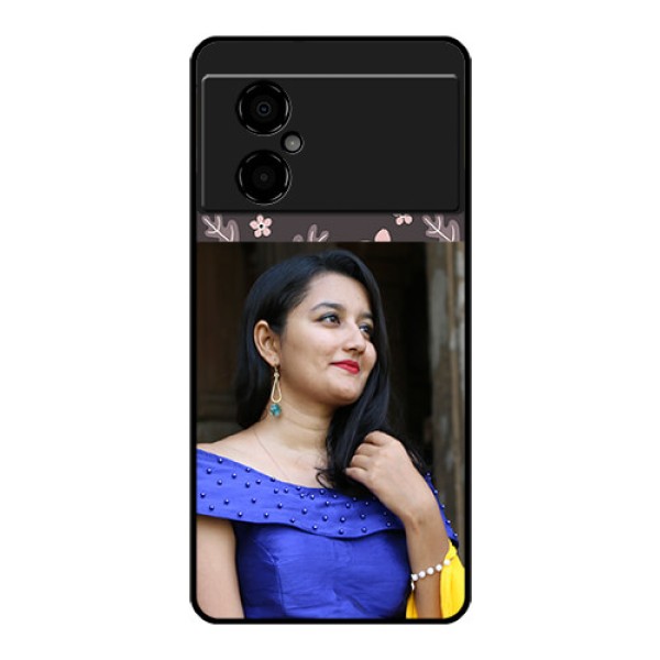 Poco M4 5G Custom Glass Phone Case - Stylish Floral Design