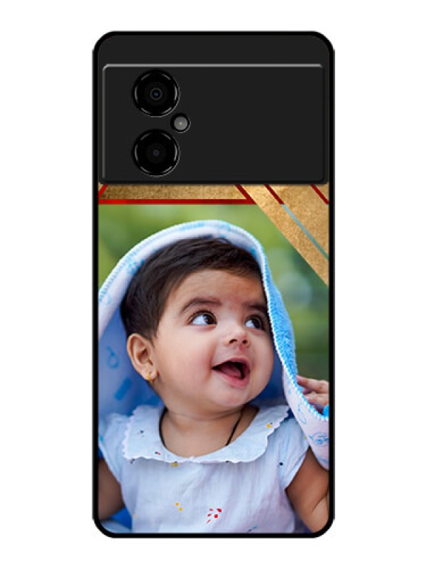 Custom Poco M4 5G Personalized Glass Phone Case - Gradient Abstract Texture Design