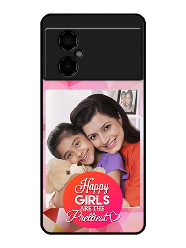 Custom Poco M4 5G Photo Printing on Glass Case - Abstract Triangle Design