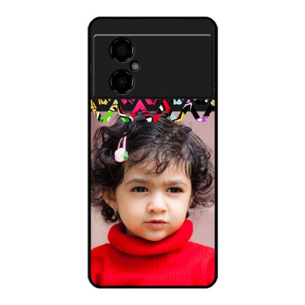Poco M4 5G Personalized Glass Phone Case - Neon Abstract Design