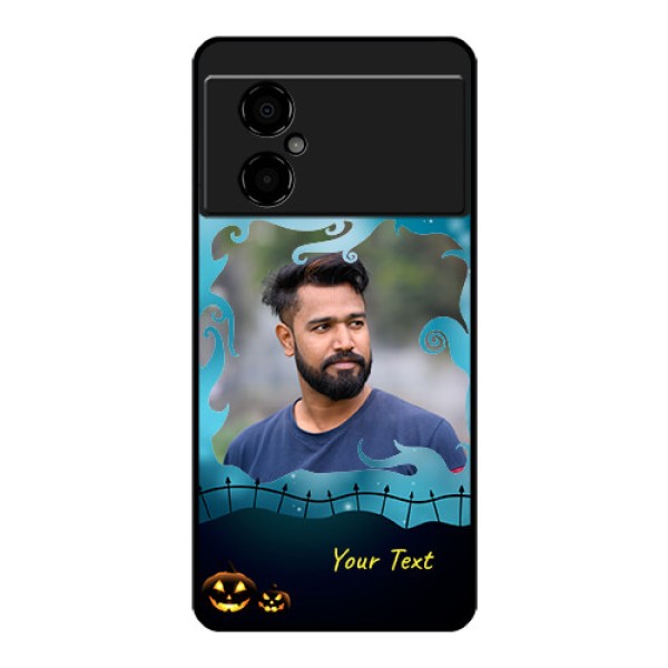 Poco M4 5G Custom Glass Phone Case - Halloween frame design