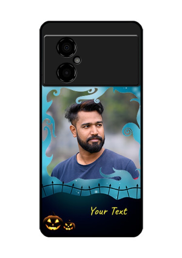 Poco M4 5G Custom Glass Phone Case - Halloween frame design