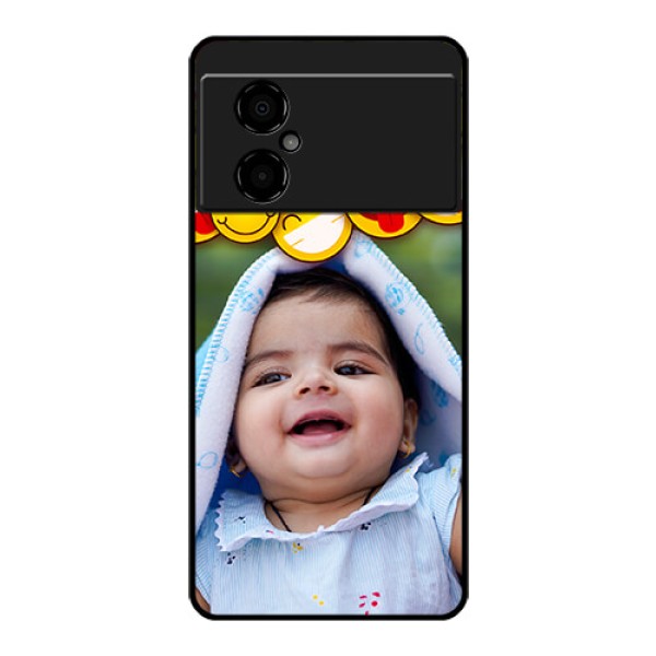 Poco M4 5G Custom Glass Mobile Case - with Smiley Emoji Design