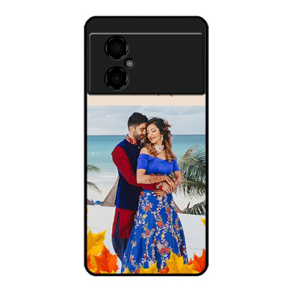 Poco M4 5G Photo Printing on Glass Case - Autumn Maple Leaves Design Poco M4 5G Photo Printing on Glass Case - Autumn Maple Leaves Design