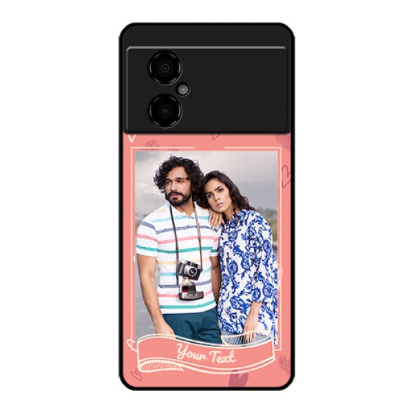 Poco M4 5G Custom Glass Phone Case - Love doodle art Design