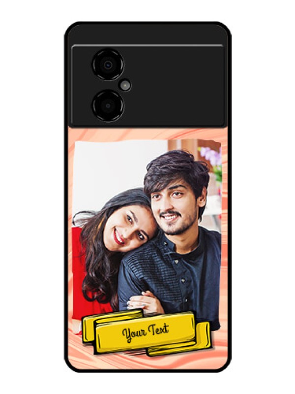 Custom Poco M4 5G Personalized Glass Phone Case - Marble Texture Design