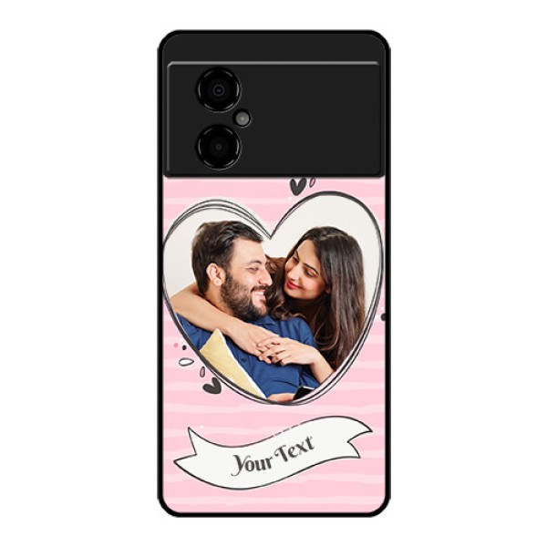Poco M4 5G Custom Glass Phone Case - Vintage Heart Design