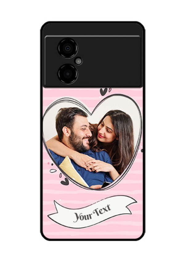 Poco M4 5G Custom Glass Phone Case - Vintage Heart Design
