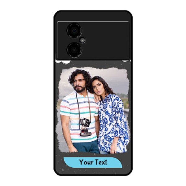 Poco M4 5G Custom Glass Phone Case - Splashes with love doodles Design Poco M4 5G Custom Glass Phone Case - Splashes with love doodles Design