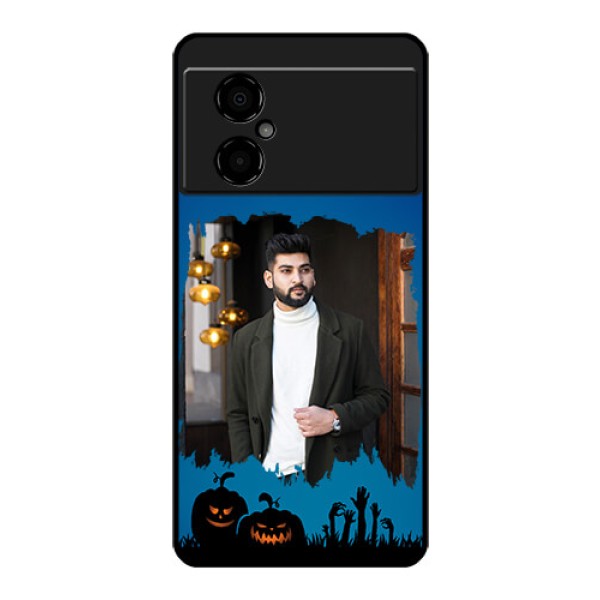 Poco M4 5G Photo Printing on Glass Case - with pro Halloween design