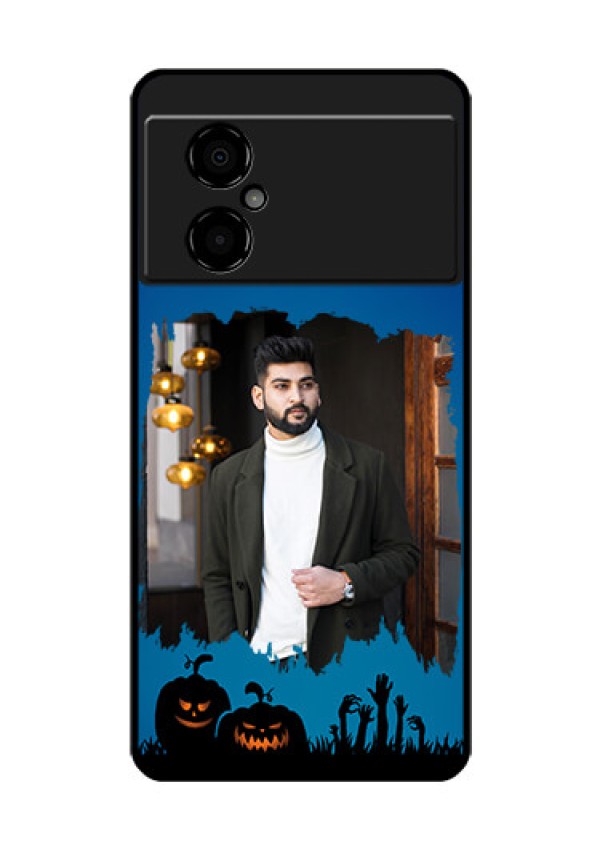 Poco M4 5G Photo Printing on Glass Case - with pro Halloween design