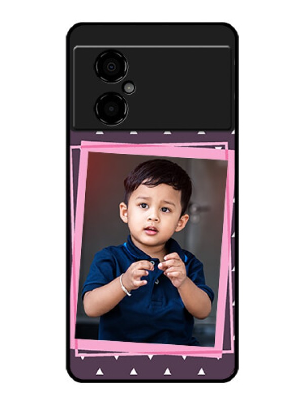 Custom Poco M4 5G Custom Glass Mobile Case - Triangle Pattern Dotted Design