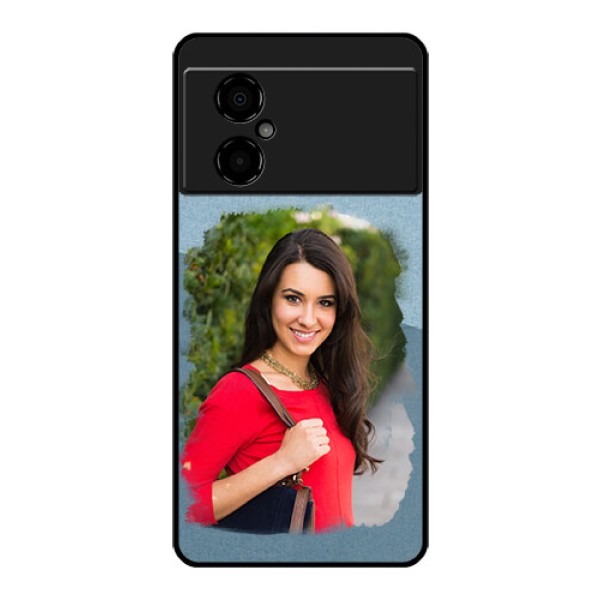 Poco M4 5G Custom Glass Mobile Case - Grunge Line Art Design
