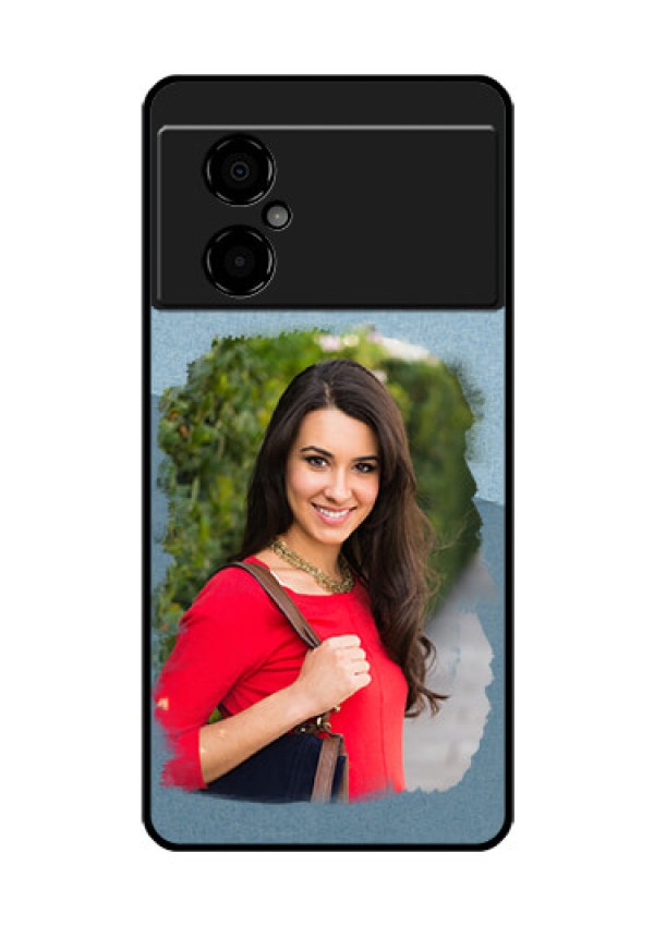 Poco M4 5G Custom Glass Mobile Case - Grunge Line Art Design