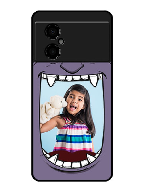 Custom Poco M4 5G Custom Glass Phone Case - Angry Monster Design