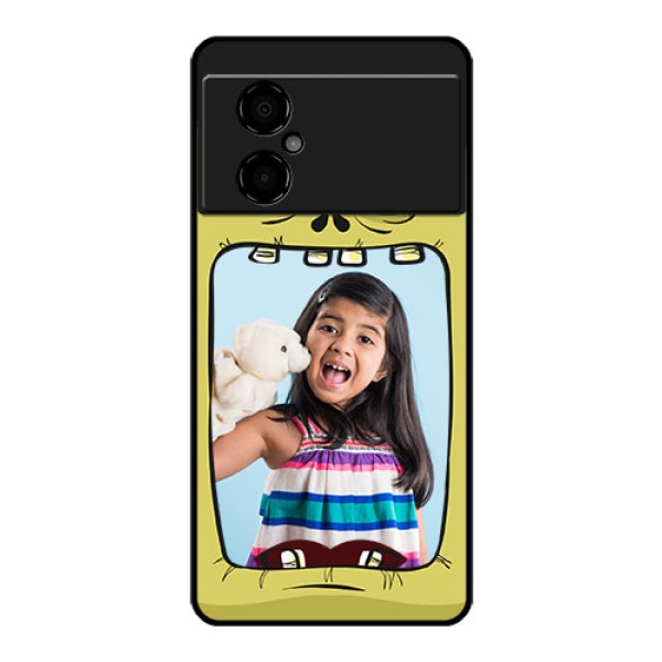 Poco M4 5G Personalized Glass Phone Case - Cartoon monster back case Design Poco M4 5G Personalized Glass Phone Case - Cartoon monster back case Design