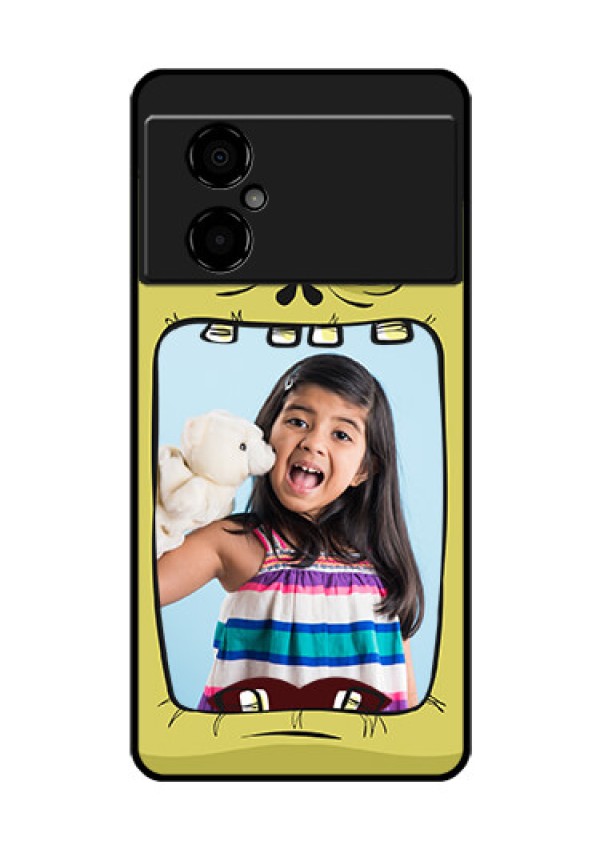 Poco M4 5G Personalized Glass Phone Case - Cartoon monster back case Design