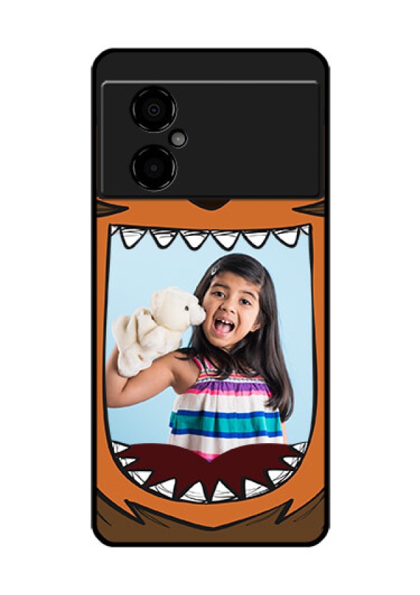 Poco M4 5G Photo Printing on Glass Case - Owl Monster Back Case Design