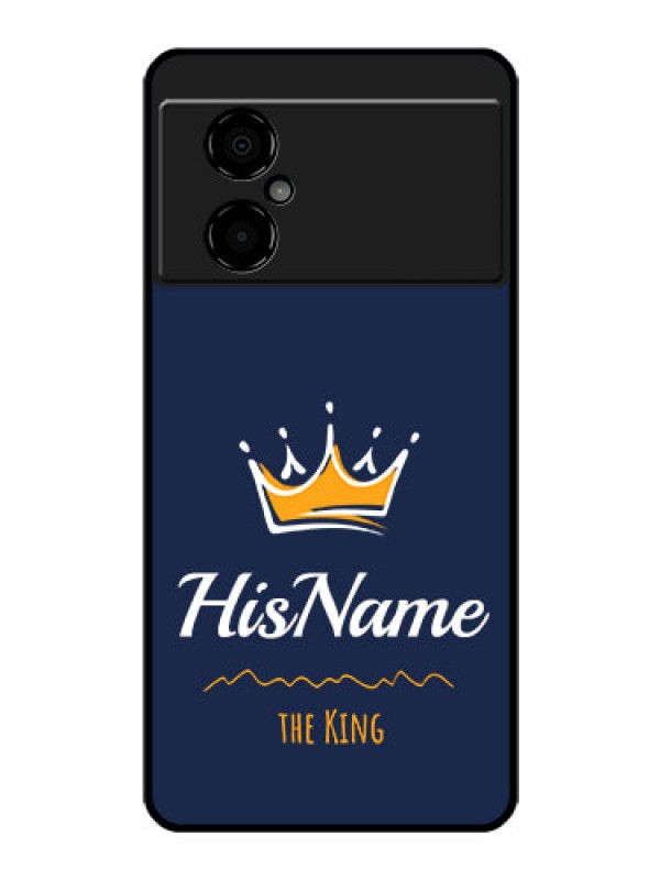 Custom Poco M4 5G Glass Phone Case King with Name