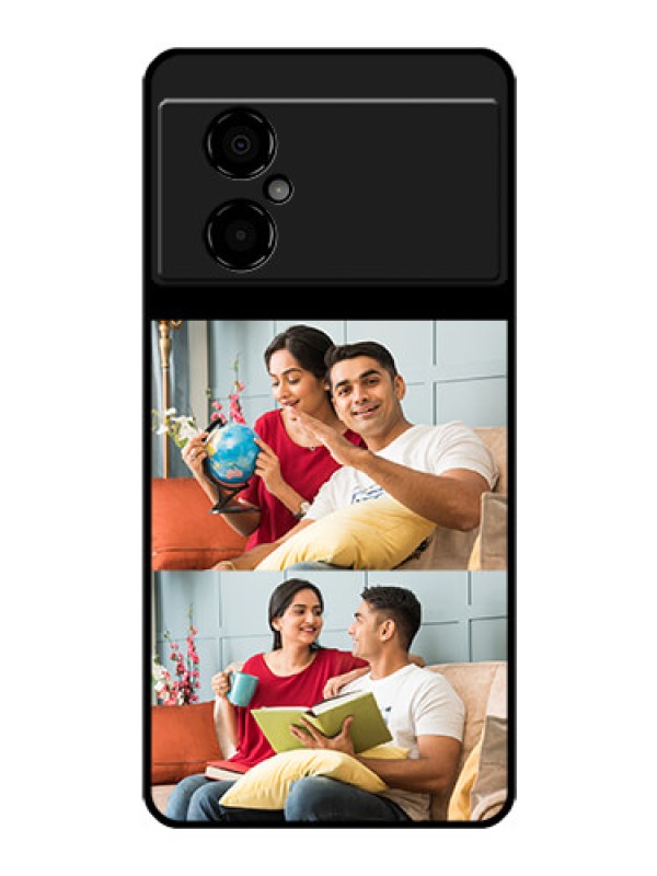 Custom Poco M4 5G 2 Images on Glass Phone Cover