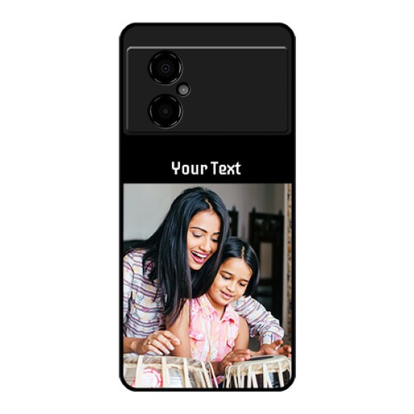 Poco M4 5G Photo with Name on Glass Phone Case