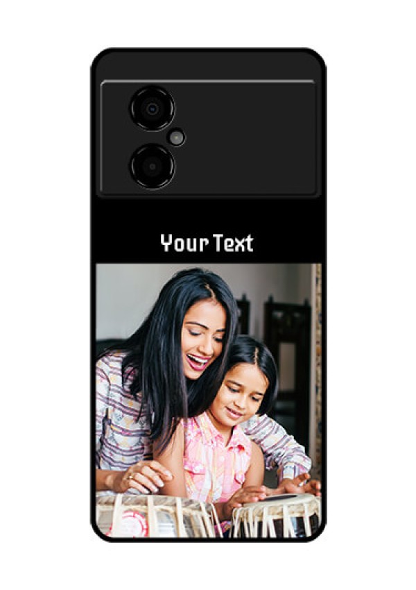 Poco M4 5G Photo with Name on Glass Phone Case