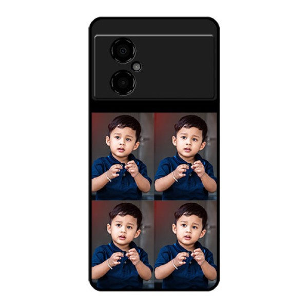 Poco M4 5G 4 Image Holder on Glass Mobile Cover